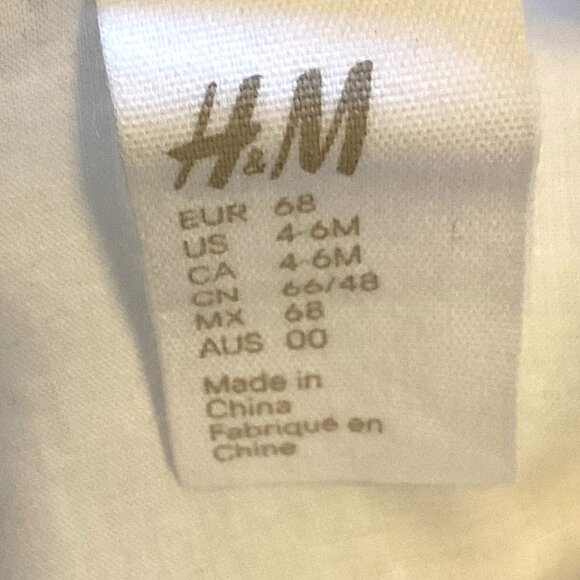 H&M Little Girls Formal White Sleeveless Dress 4-6 Months Fully Lined Wedding - Picture 7 of 8